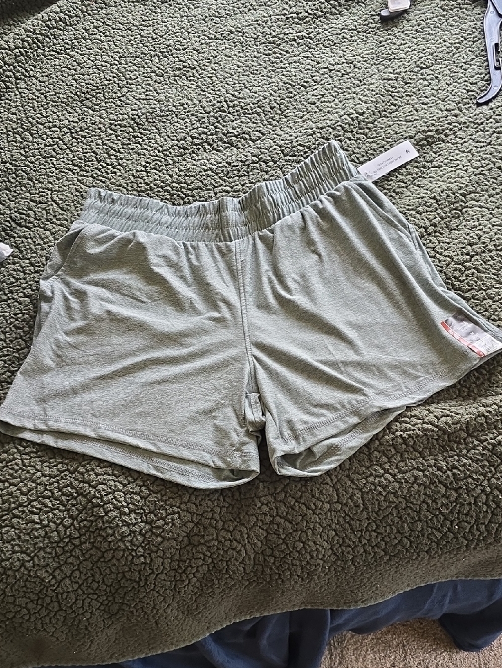 Athletic Works Light Sage Athletic Shorts with Elastic Waist